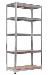 Metallist riiul 180x90x40x cm - 5 riiulit tsingitud praktiline цена и информация | Стеллажи, полки | kaup24.ee