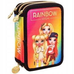 Kolmekambriline pliiatsikott koos tarvikutega AstraBag AC31 Rainbow High Golden Style hind ja info | Pinalid | kaup24.ee