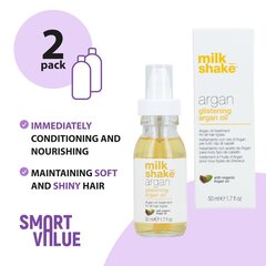 Масло для волос Milk Shake Argan, 50 мл x 2 цена и информация | Средства для укрепления волос | kaup24.ee