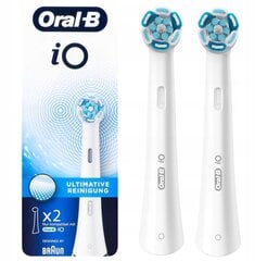 2x Oral-B iO tip ULTIMATE CLEAN valge цена и информация | Насадки для электрических зубных щеток | kaup24.ee