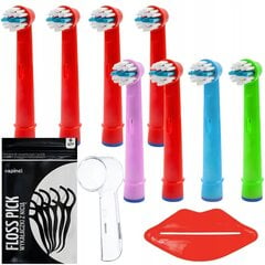 Asendusotsik Kids Soft Bristles 4x Red 4x Color +grats +shield hind ja info | Elektriliste hambaharjade otsikud | kaup24.ee