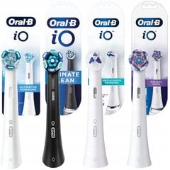 Oral-B iO tip ULTIMATE CLEAN White+ULTIMATE CLEAN Black+Radiant White+Specialised Clean цена и информация | Насадки для электрических зубных щеток | kaup24.ee