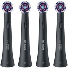 4x Oral-B iO tip Radiant Black hind ja info | Elektriliste hambaharjade otsikud | kaup24.ee