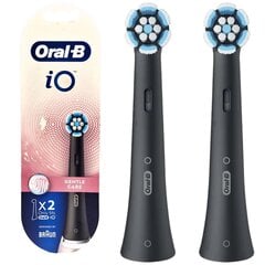 2x Oral-B iO GENTLE CARE/SANFTE BLACK käepidemed цена и информация | Насадки для электрических зубных щеток | kaup24.ee