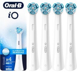 4x Oral-B iO tip ULTIMATE CLEAN valge цена и информация | Насадки для электрических зубных щеток | kaup24.ee