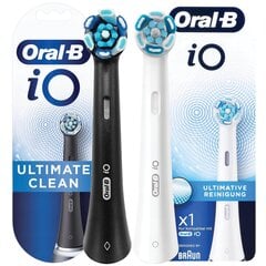 Oral-B iO ULTIMATE CLEAN otsik Must+Oral-B iO ULTIMATE CLEAN otsik Valge hind ja info | Elektriliste hambaharjade otsikud | kaup24.ee