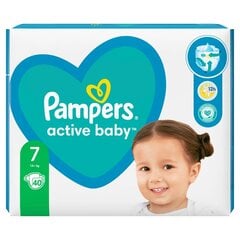 Mähkmed Pampers Active Baby Maxi Pack S7 40 tk. x 2 tk. hind ja info | Mähkmed | kaup24.ee