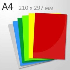 Sildid laserprinterile 210,0х297,0mm, polüester hõbedane läikiv, 20 tk./pakk. hind ja info | Infosildid | kaup24.ee