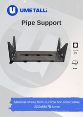 Vamzdite tugi 200 x 85 x 75 mm, 6 mm, aksessuaar keevitus töökohta, töölaudade organiseerimise süsteem, töölaudade süsteemid Umetalli NOVA hind ja info | Käsitööriistad | kaup24.ee