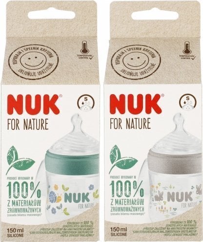 Lutipudel Nuk for Nature, 0 kuu+, 150 ml hind ja info | Lutipudelid ja aksessuaarid | kaup24.ee