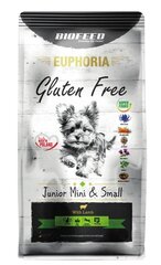 Biofeed Euphoria Gluten Free Junior Mini&Small lambaga, 12 kg цена и информация | Сухой корм для собак | kaup24.ee