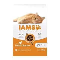 Iams Cat Senior kanaga, 10 kg hind ja info | Kuivtoit kassidele | kaup24.ee