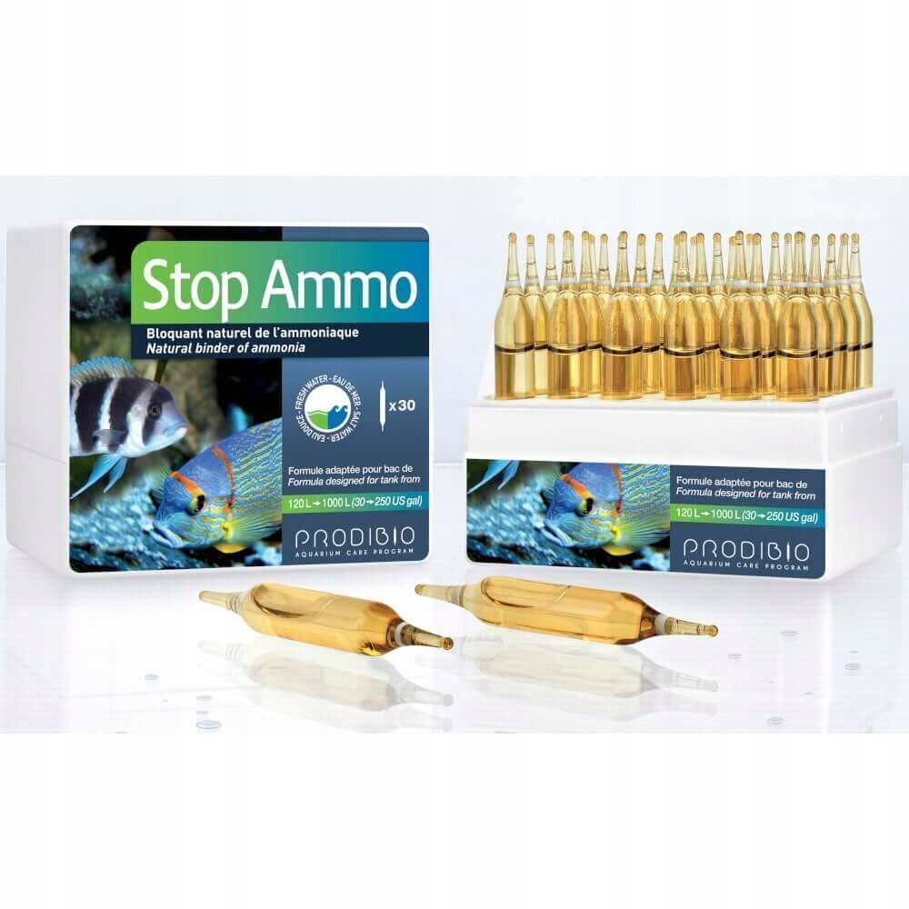 Prodibio Stop Ammo 30 ampulli – eemaldab ammoniaagi hind ja info | Akvaariumid ja seadmed | kaup24.ee