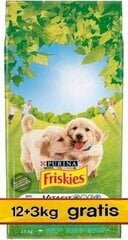 Purina Karma Friskies Junior 15кг (12+3кг) цена и информация | Сухой корм для собак | kaup24.ee