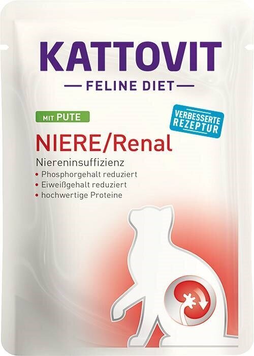 Kattovit Feline Diet Niere/Renal kalkuniga, 85 g цена и информация | Konservid kassidele | kaup24.ee