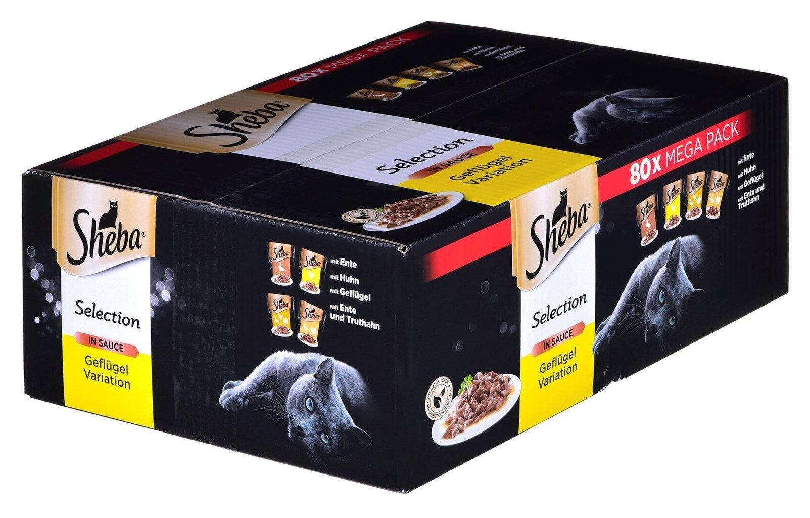 Sheba Selection linnulihaga, 80x85 g цена и информация | Konservid kassidele | kaup24.ee