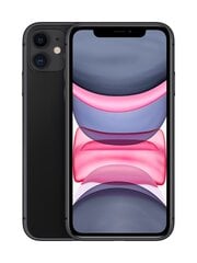 Товар с повреждённой упаковкой. Apple iPhone 11 64GB Black MHDA3ET/A цена и информация | Мобильные телефоны, фото и видео товары с поврежденной упаковкой | kaup24.ee