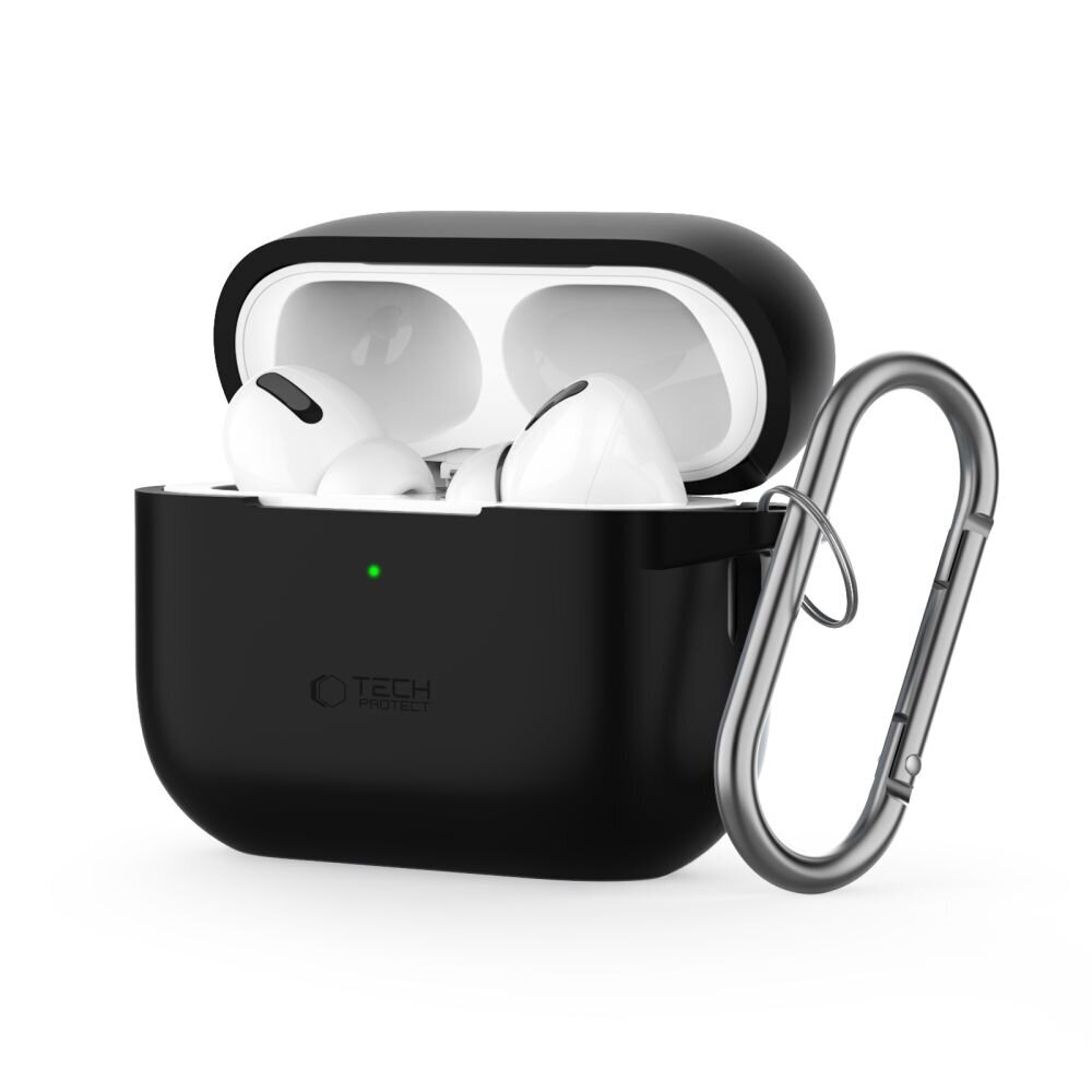 TECH-PROTECT SILIKOONIST KONKS APPLE AIRPODS PRO 1 | 2 MUST hind ja info | Teleri seinakinnitused ja hoidjad | kaup24.ee