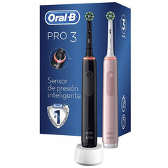 Oral-B Pro 3 3900N, must + roosa hind ja info | Elektrilised hambaharjad | kaup24.ee