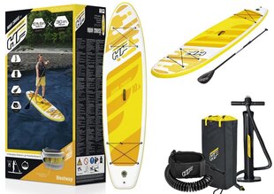 Надувная доска Sup Hydro-Force 320x76x12 см, желтая, Bestway 65348 цена и информация | Лодки и байдарки | kaup24.ee