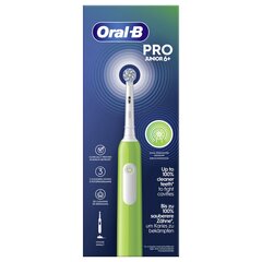 Oral-b Pro Junior 6+ roheline hambahari + 4x EB-10A Color asendusotsik + valge ümbris цена и информация | Электрические зубные щетки | kaup24.ee