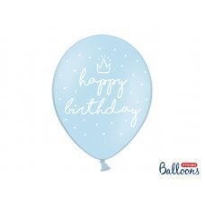 Õhupallid "Happy Birthday" sinised 30cm 6 tk hind ja info | Õhupallid | kaup24.ee