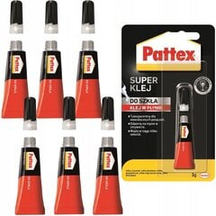 Pattex superliim klaasile vedel 3g x6 hind ja info | Liimid | kaup24.ee