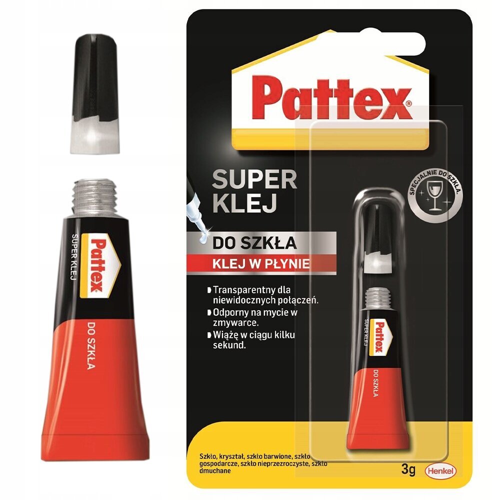 Pattex superliim klaasile vedel 3g x6 цена и информация | Liimid | kaup24.ee