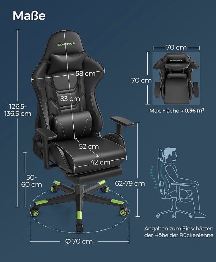 SONGMICS mängutool Kontoritool hind ja info | Kontoritoolid | kaup24.ee