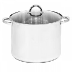 Кастрюля STOCKPOT из нержавеющей стали со стеклянной крышкой, 13 л. цена и информация | Кастрюли, скороварки | kaup24.ee