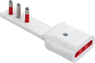 АДАПТЕР ULTRAPT PLUG 16A 2P+T/10/16A 2P+T БЕЛЫЙ EMILIA FLAT SERIES цена и информация | Адаптеры и USB-hub | kaup24.ee