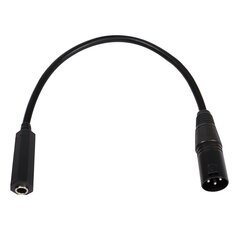 QIANRENON XLR tasakaalukaabli adapter, must, 36 cm hind ja info | USB jagajad, adapterid | kaup24.ee