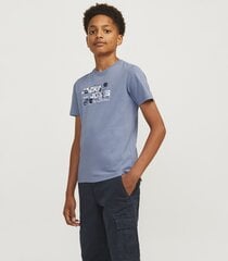 Jack & Jones детская футболка 12263089*02, синий/flint 5715610365061 цена и информация | Женские футболки | kaup24.ee