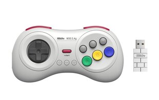 8BitDo M30 2.4G juhtmevaba kaugjuhtimispult (Valge) hind ja info | Mänguroolid | kaup24.ee