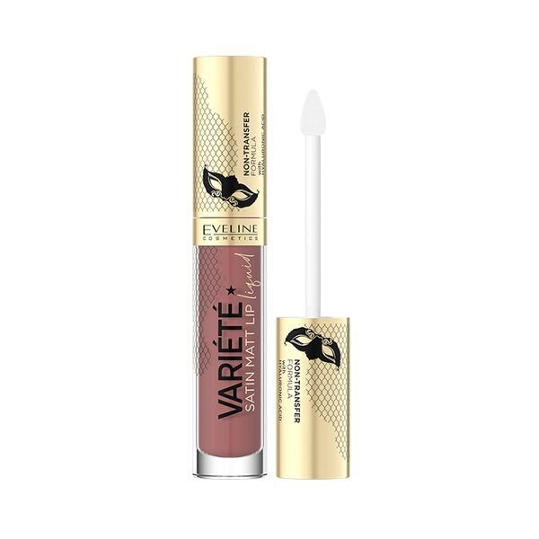 Vedel huulepulk Eveline Cosmetics Variete Satin Matt 4,5ml, 04 toffee hind ja info | Huulepulgad, -läiked, -palsamid, vaseliin | kaup24.ee