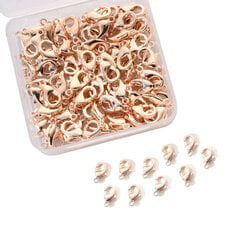 Lobster Karabiin Lukk, 12x6mm, Rose Gold, 100tk/Konteiner hind ja info | Ehete valmistamine, helmestamine | kaup24.ee