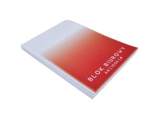 БЛОКНОТ OFFICE BLOCK NOTEPAD TEAR-OUT NOTEBOOK A6, CHECKED КРАСНЫЙ цена и информация | Тетради и бумажные товары | kaup24.ee