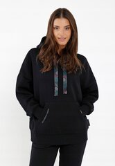 Naiste Oversize Hoodie Must Volcano B-Mika S/M hind ja info | Naiste pluusid, särgid | kaup24.ee