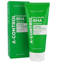 NINE LESS A-Control Heartleaf &amp; BHA Cleanser 120 ml - Puhastusgeel hind ja info | Näopuhastusvahendid | kaup24.ee