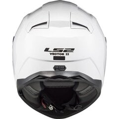 LS2 FF811 VECTOR II SOLID helmet - Глянцевый белый цена и информация | Шлемы для мотоциклистов | kaup24.ee