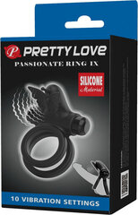 Peeniserõngas Lybaile Pretty Love Vibrating Dual Rings, must hind ja info | BDSM ja fetish | kaup24.ee