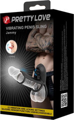 Peenise varrukas Lybaile Pretty Love Vibrating Penis Sleeve Jammy, must hind ja info | BDSM ja fetish | kaup24.ee