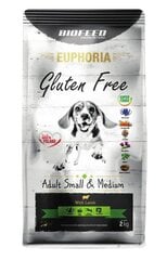 Biofeed Euphoria Gluten Free väikeste ja keskmiste tõugude täiskasvanud koertele lambalihaga, 2 kg hind ja info | Kuivtoit koertele | kaup24.ee