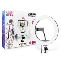 Светодиодный кольцевой светильник со штативом Konix Geek Star Quartz 26 цена и информация | Осветительное оборудование для фотосъемок | kaup24.ee