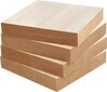 Belle Vous ruudukujulised toorpuidust MDF-paneelid (4 tk) - 15x15x2,5 cm hind ja info | Lauaplaadid | kaup24.ee