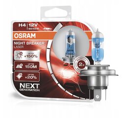 Автомобильные лампы Osram H4, 2 шт. цена и информация | Автомобильные лампочки | kaup24.ee