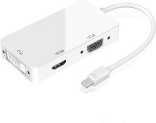 Адаптер Ozvavzk ‎MO-DP-01 Mini DisplayPort to HDMI VGA DVI цена и информация | Адаптеры и USB-hub | kaup24.ee