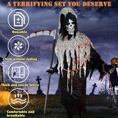 BARVERE Grim Reaper Halloween kostüüm lastele, suurus L hind ja info | Karnevali kostüümid | kaup24.ee