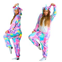 Пижама Onesie Kigurumi Костюм Лазурный Единорог S: 145-155 см цена и информация | Женские пижамы, ночнушки | kaup24.ee