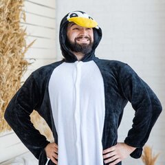 Пижамы Onesie Кигуруми Костюм Маскировка Пингвин S: 145 - 155 см цена и информация | Женские пижамы, ночнушки | kaup24.ee